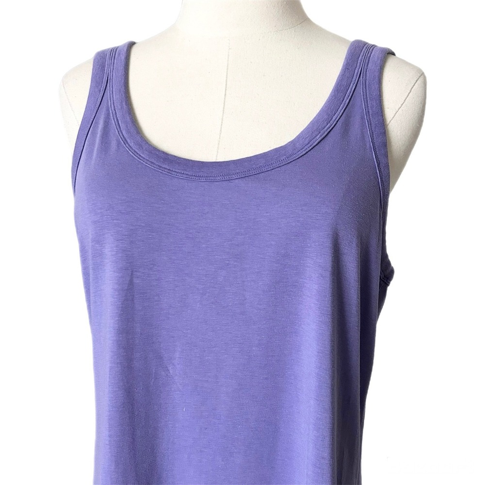 Lululemon Classic-Fit Cotton-Blend Scoop Tank Dress Charged Indigo Purple Sz 10 - Picture 3 of 6